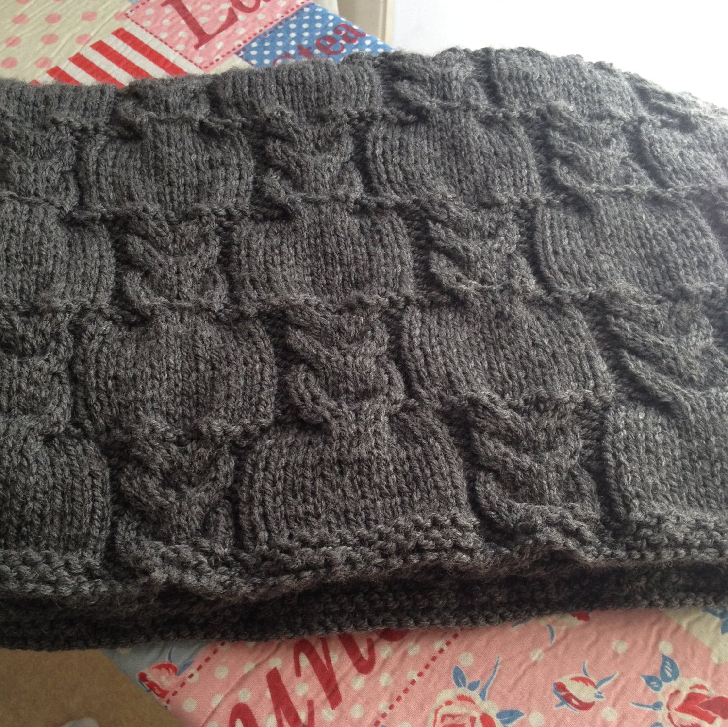 Knitting Pattern Owl Baby Blanket PDF Instant Download Etsy