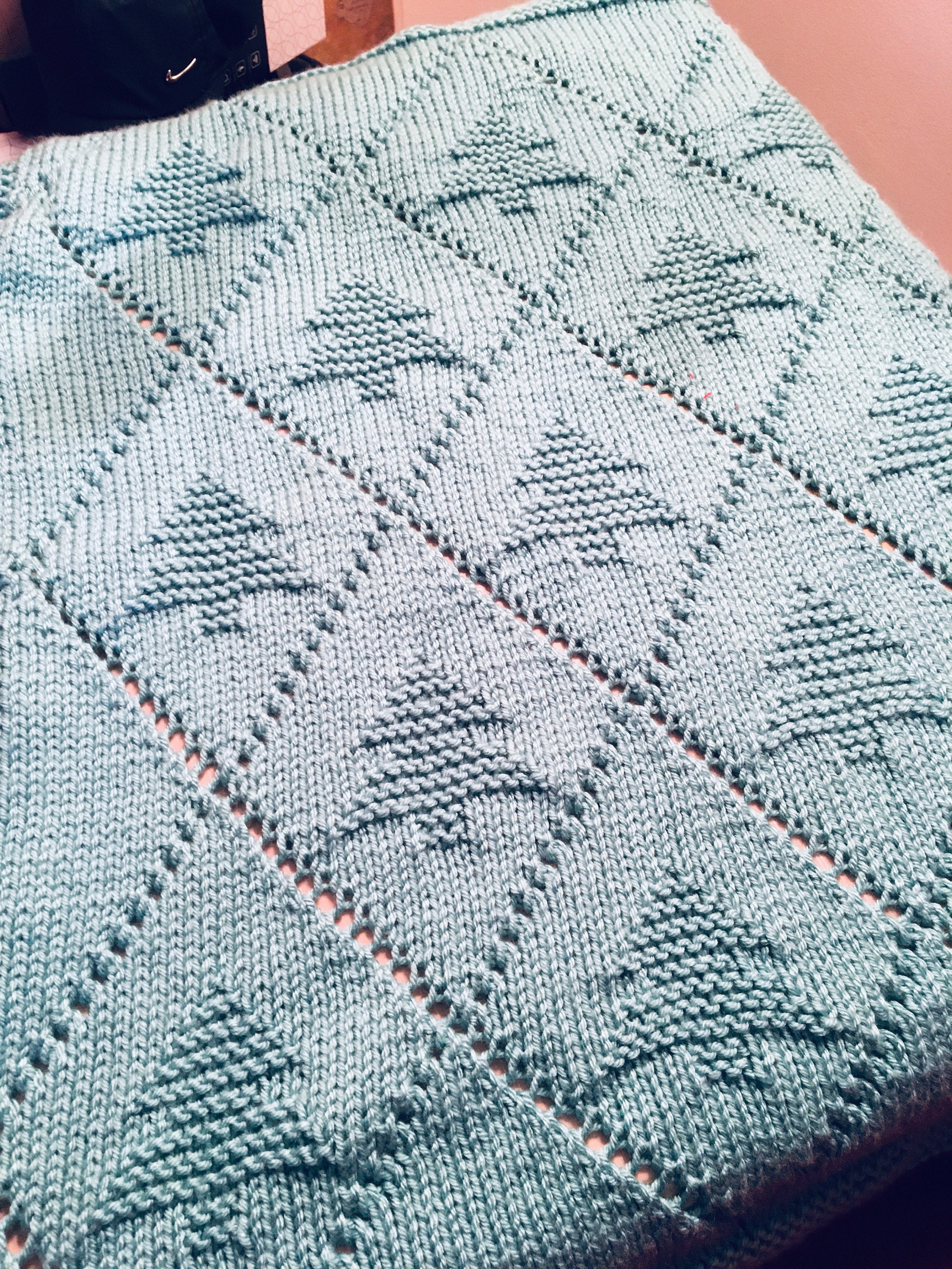 Christmas Tree Blanket Knitting Pattern Baby Blanket PDF Etsy UK