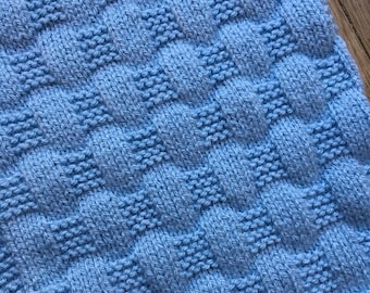 Bubble Blanket, Knitting Pattern, Instant Download, Baby, Pram, PDF