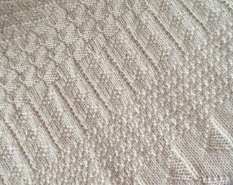 Heart Stripe Blanket Knitting Pattern PDF Instant Download | Etsy