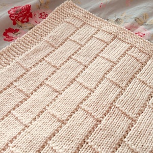 Knitting Pattern, Ladder Blanket, PDF, Nursery, Throw, Instant Download
