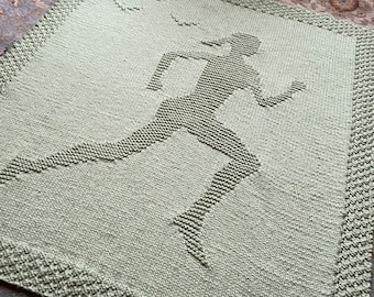 Knitting Pattern, Runner Blanket, PDF, Instant download, Blanket