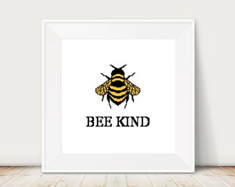 Patrón de punto de cruz tipo abeja, PDF, descarga instantánea