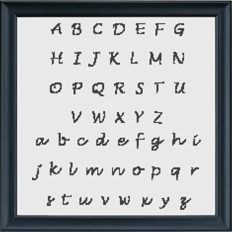 Alphabet Cross Stitch Pattern, PDF - Etsy