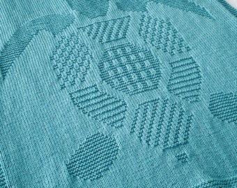 Knitting Pattern, Giant Turtle Blanket, Picture Blanket, PDF, Instant Download