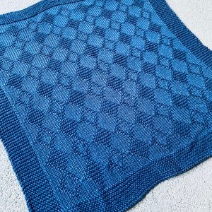 Knitting Pattern, Diamond Snuggler, Baby Blanket, PDF, Digital Download