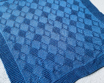Knitting Pattern, Diamond Snuggler, Baby Blanket, PDF, Digital Download