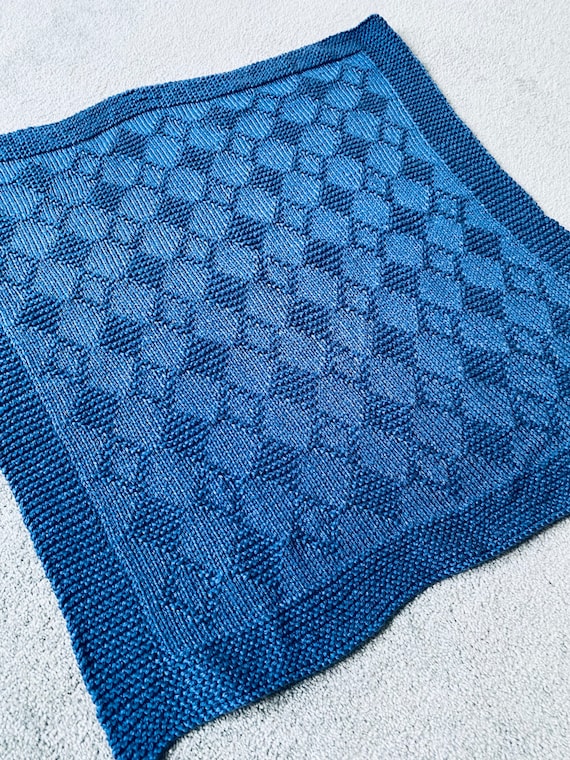 Knitting Pattern Diamond Snuggler Baby Blanket PDF Digital Download Etsy Canada