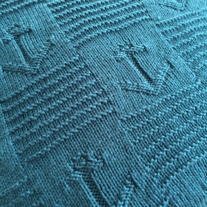 Knitting Pattern Nautical Baby Blanket PDF Instant image 2