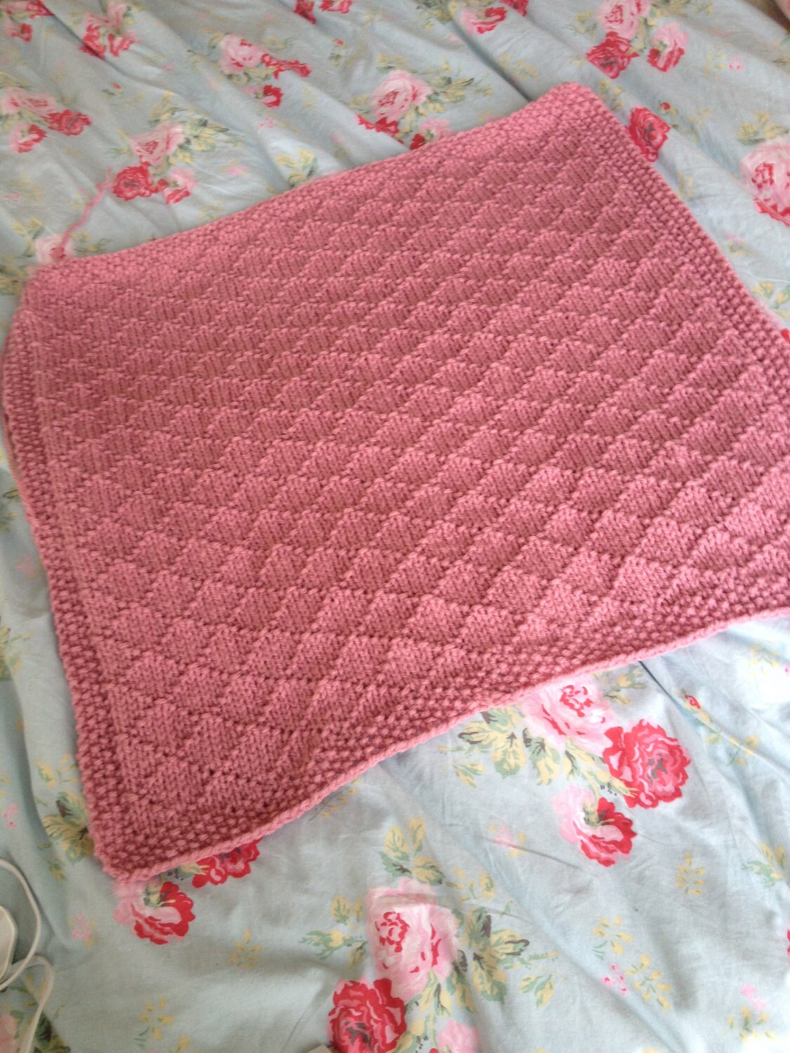 Knitting Pattern Chunky Pram Blanket Baby Gift Pdf Etsy