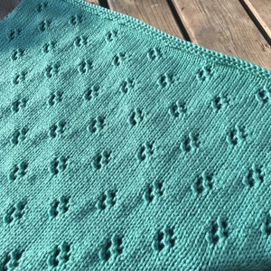 Small Diamond Lace Baby Blanket Knitting Pattern, PDF, Instant Download