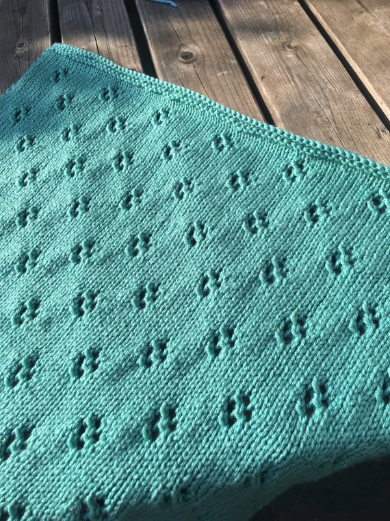 Small Diamond Lace Baby Blanket Knitting Pattern PDF Instant Download Etsy Canada