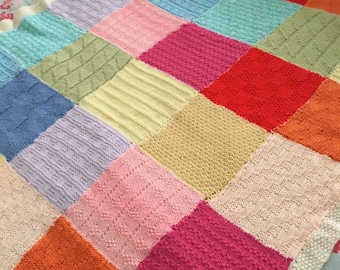 Strickmuster, Doppelstrick Patchwork Babydecke, PDF, Instant Download, 11 Muster!