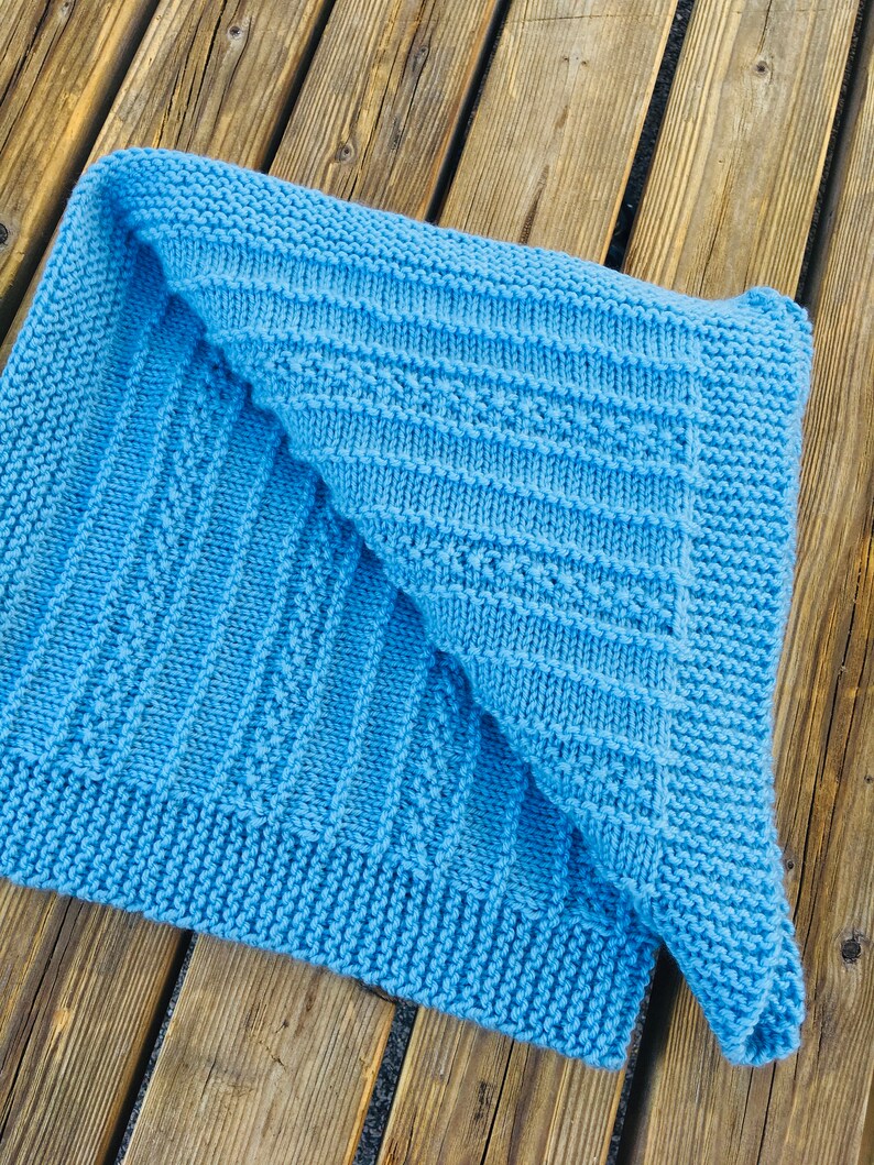 Knitting Pattern Snuggle Blanket PDF Instant Download Baby Etsy België