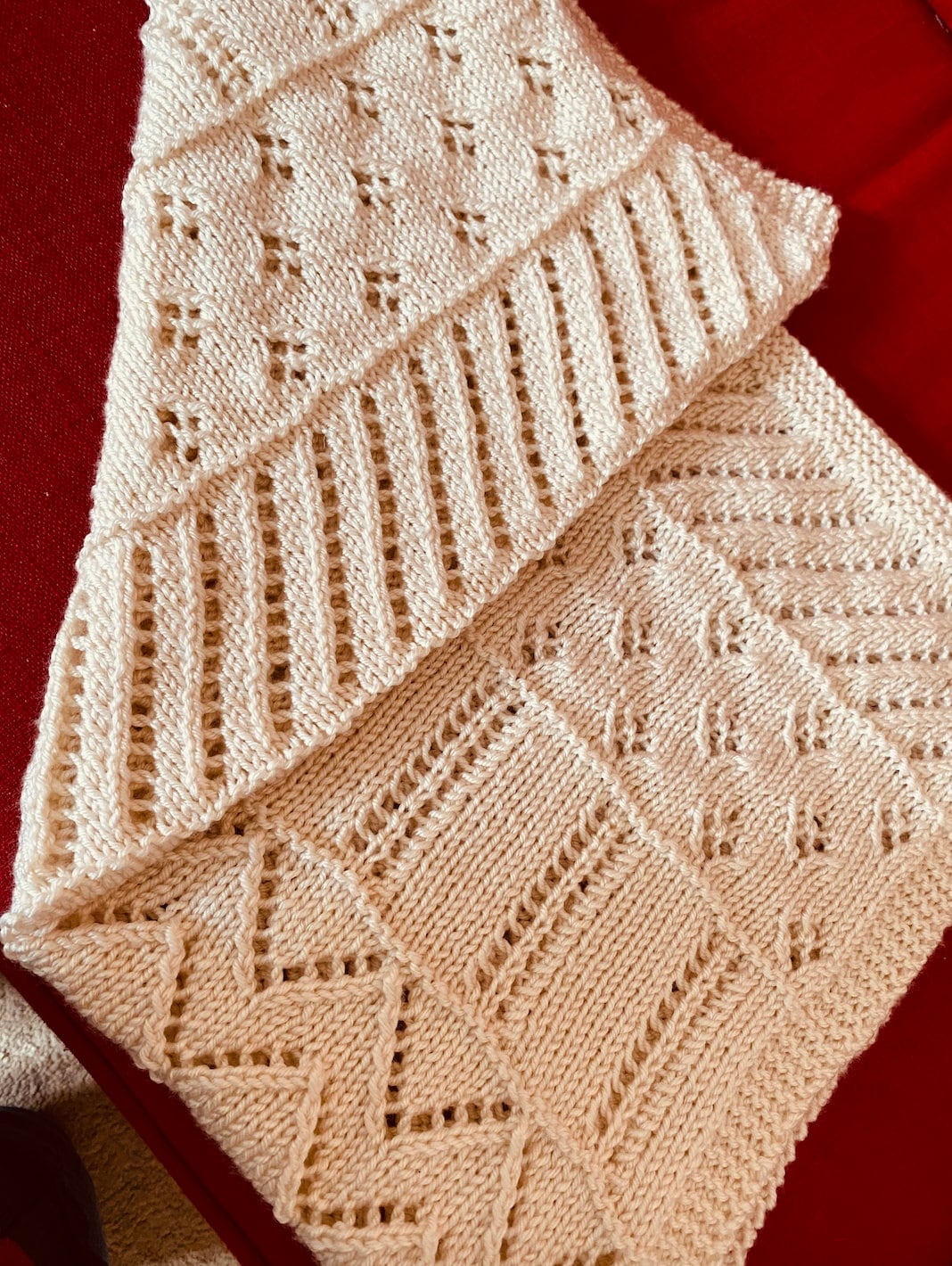 Knitting Pattern Layered Lace Blanket Throw Afghan Lace Etsy