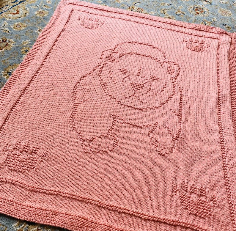 Spirit Bear Blanket Knitting Pattern PDF Picture Blanket Etsy UK