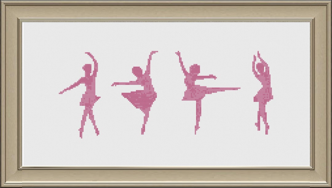 Four Ballet Dancers Cross Stitch Pattern, PDF, Instant Download Etsy