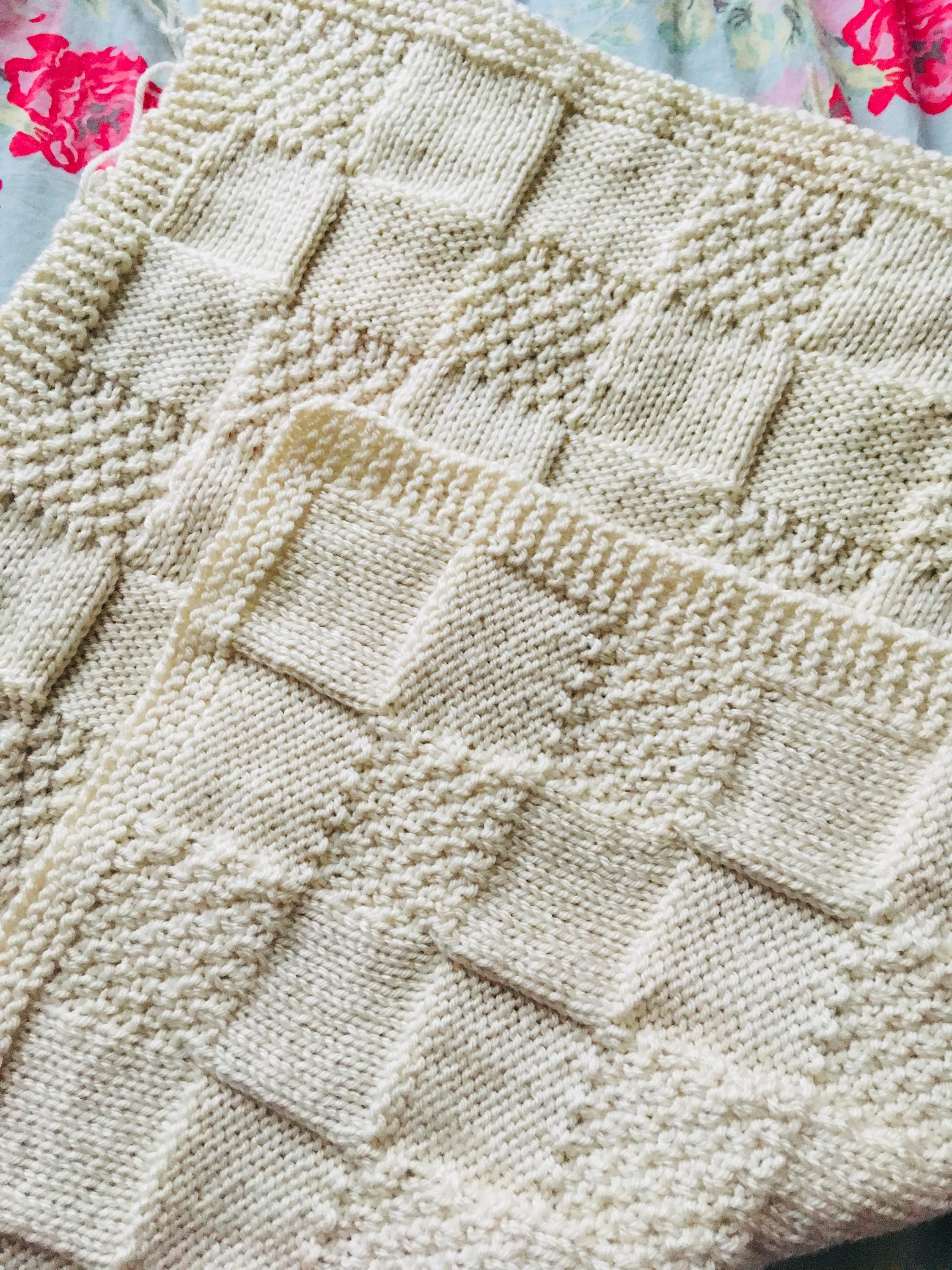 Knitting Pattern, All in One Patchwork Blanket, PDF, Instant Download ...
