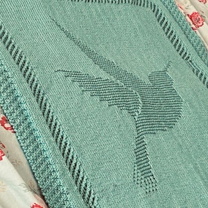 Knitting Pattern, Hummingbird Blanket, PDF, Instant download, throw