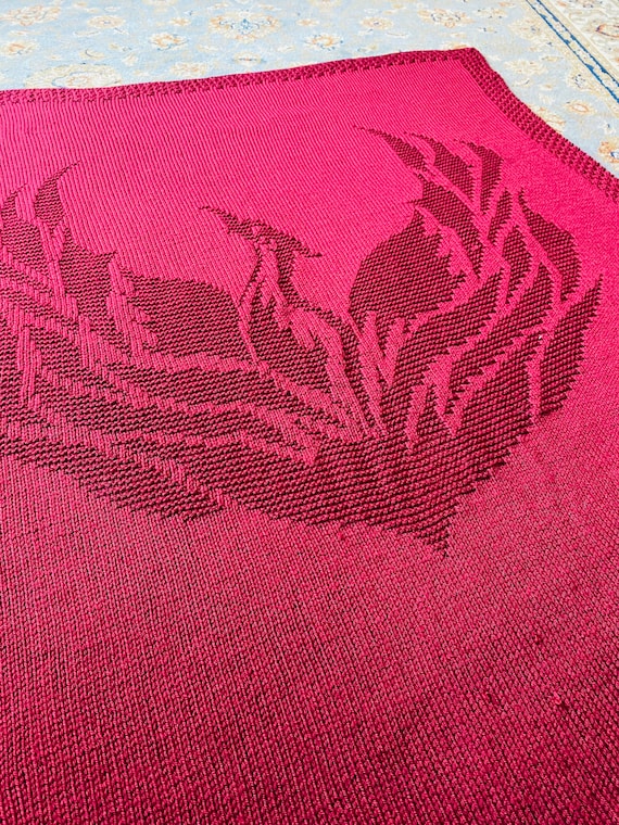 Phoenix Blanket, Knitting Pattern, PDF, Picture Blanket