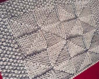 Knitting Pattern, Windmill Baby Blanket, PDF, Worsted yarn, Pram, Instant Download