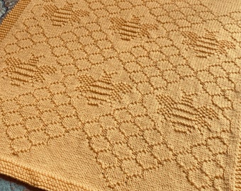 Buzzy Bee Baby Blanket Knitting Pattern PDF - Etsy