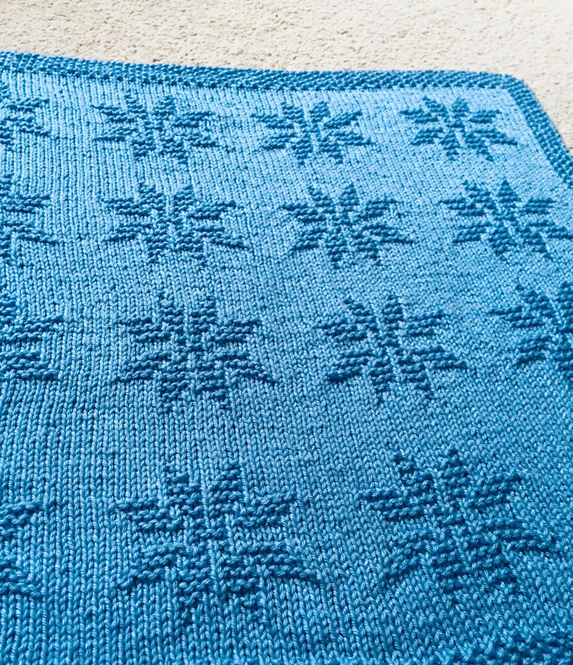 Knitting Pattern Snowflake Baby Blanket PDF Download Etsy UK