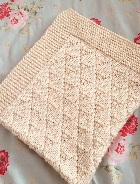 Textured baby blanket knitting pattern sale