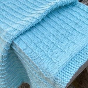 Knitting Pattern, Easy Stepper Blanket, Baby Blanket, Instant Download, PDF