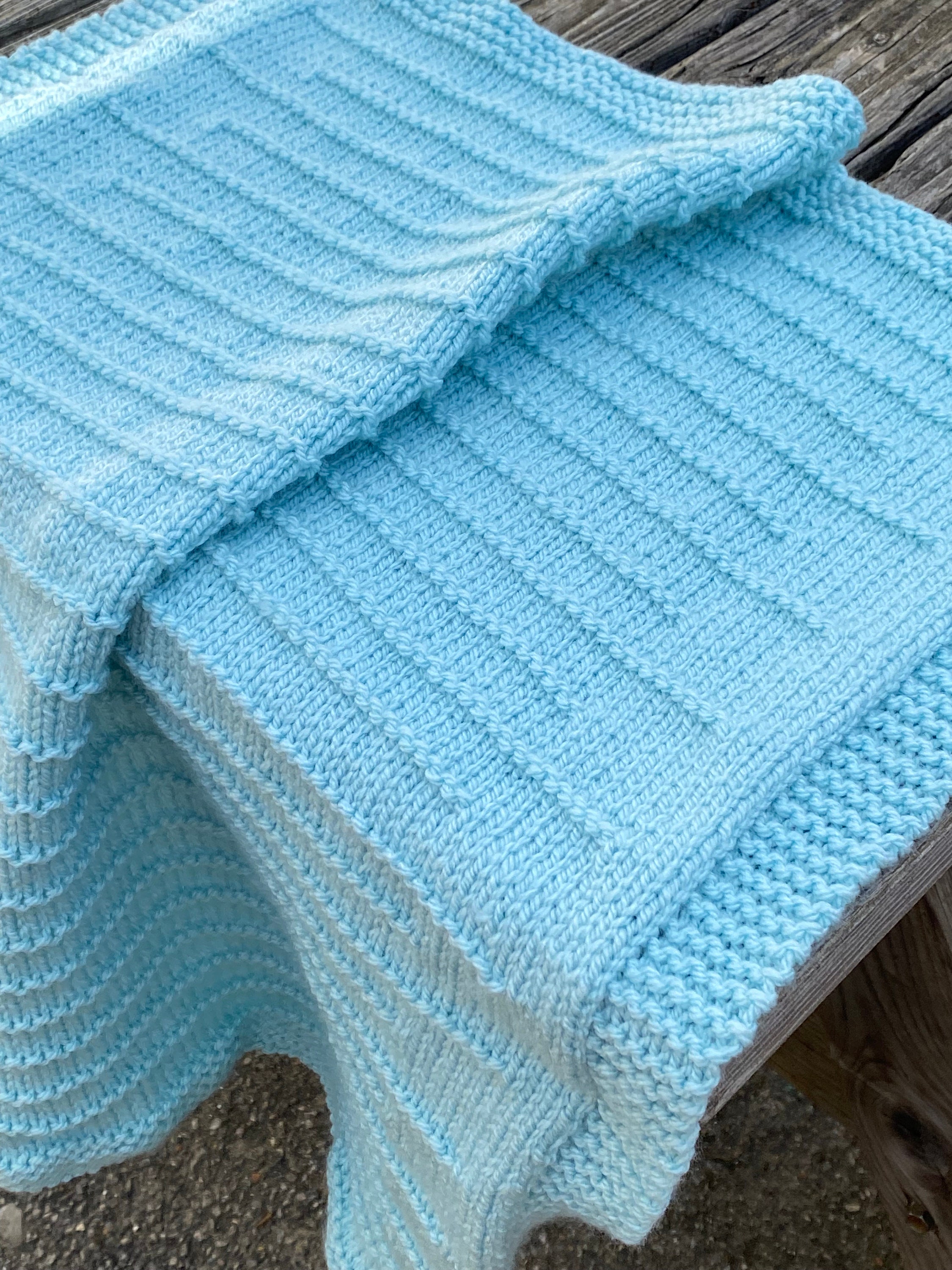 Knitting Pattern, Easy Stepper Blanket, Baby Blanket, Instant
