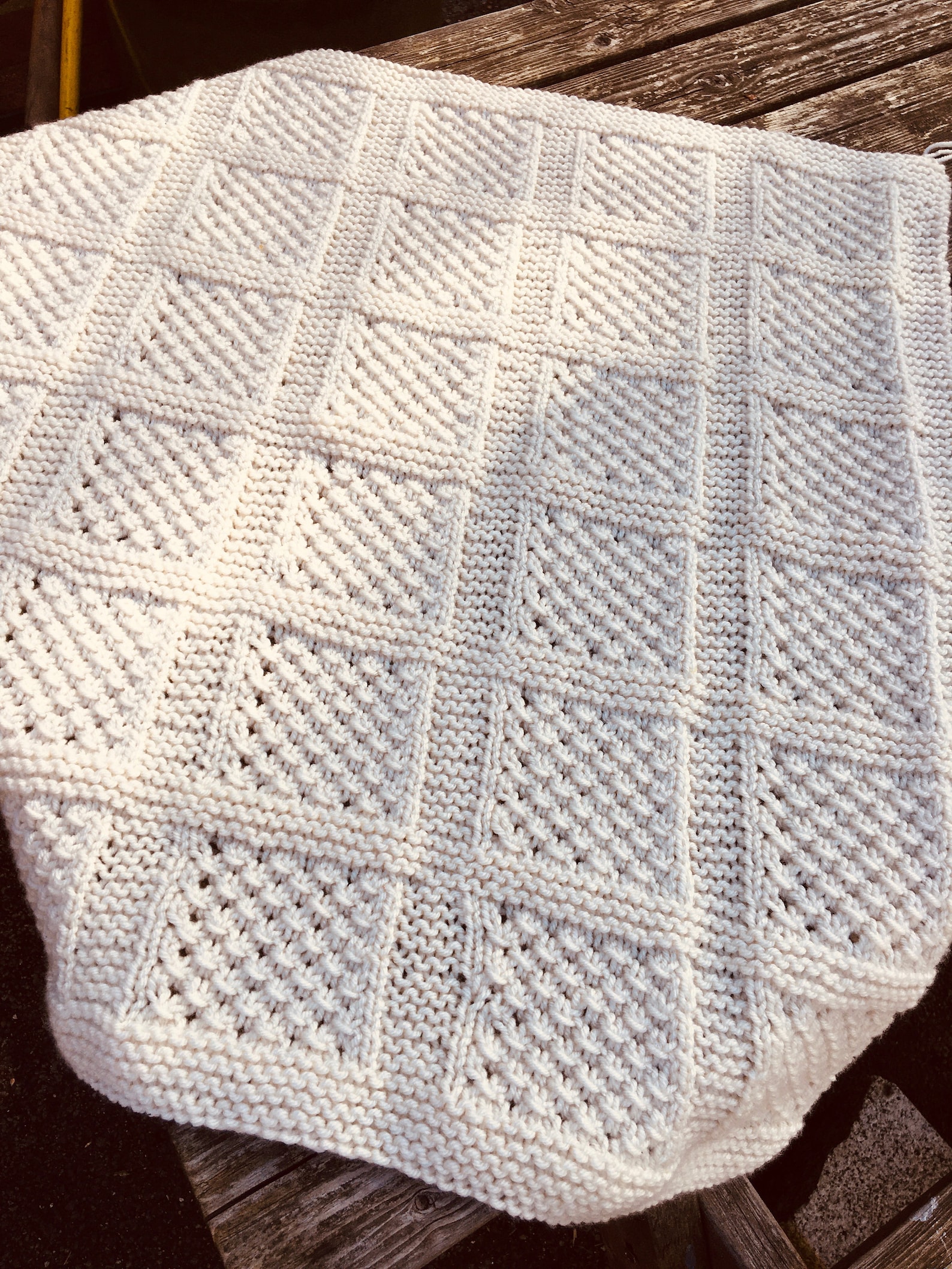 Knitting Pattern Lace Panel Blanket Textured Cosy Aran - Etsy