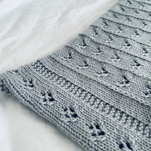 Knitting Pattern Lullaby Lace Blanket PDF Baby Blanket Throw Instant Download Etsy Canada