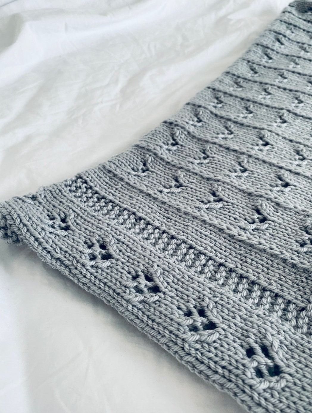Knitting Pattern Lullaby Lace Blanket PDF Baby Blanket Throw