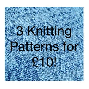 3 Knitting Pattern Deal, PDF, Combo Deal