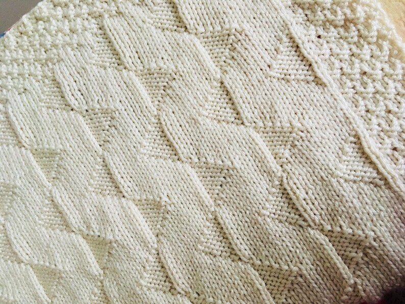 Knitting Pattern Bunting Baby Blanket PDF Instant Download Etsy UK