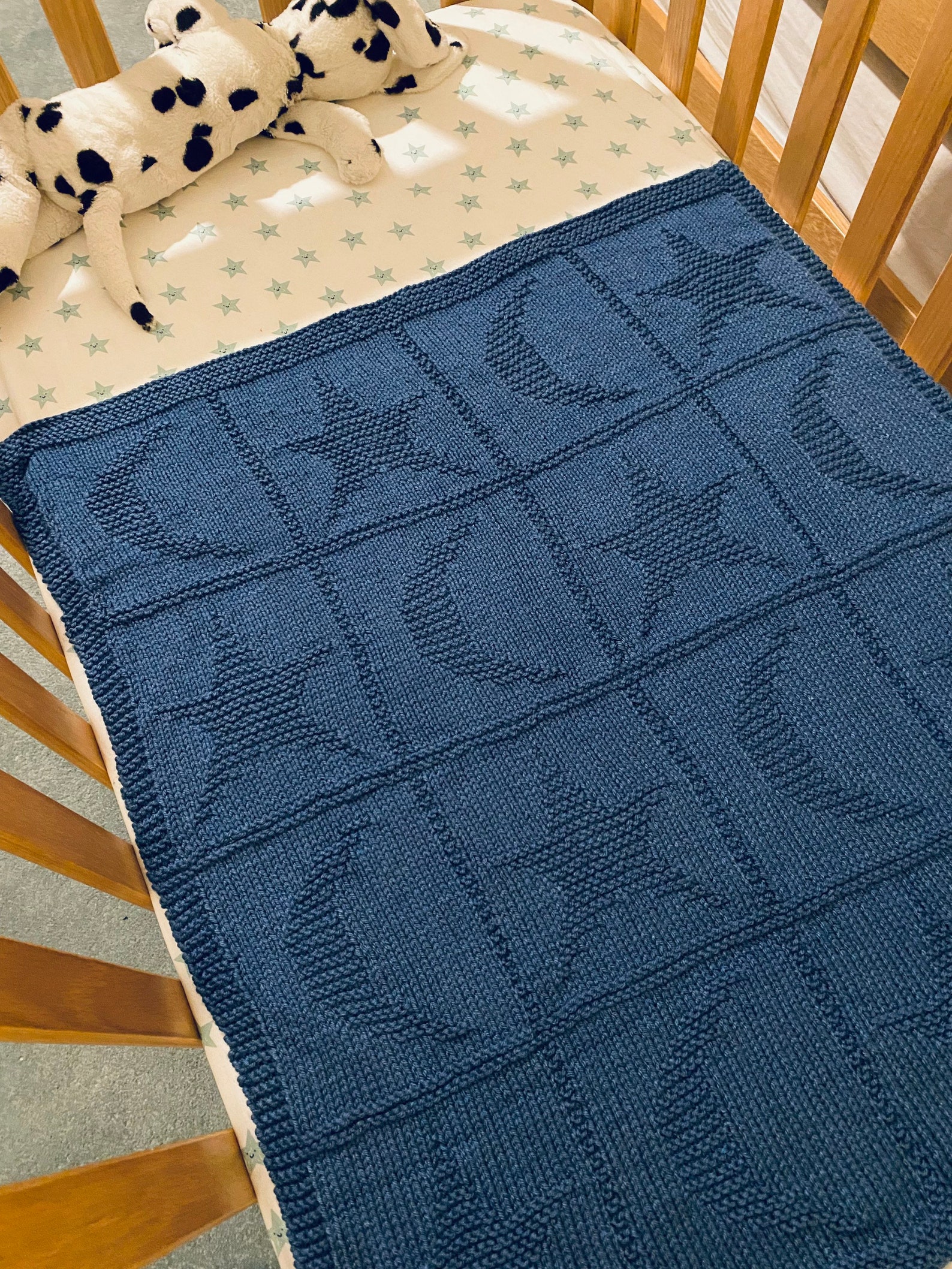 Knitting Pattern Moon and Star Blanket PDF Instant Etsy