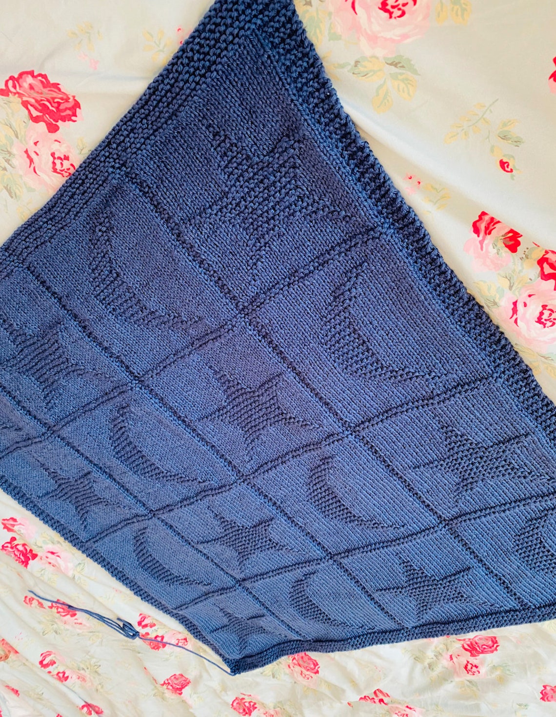 Knitting Pattern Moon and Star Blanket PDF Instant Etsy UK