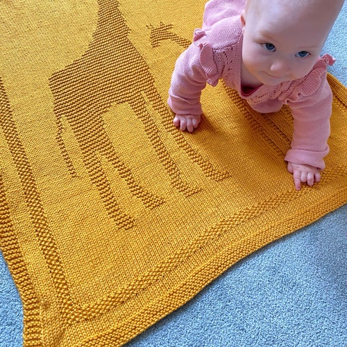 Giraffe Blanket Knitting Pattern PDF Instant Download Baby Etsy