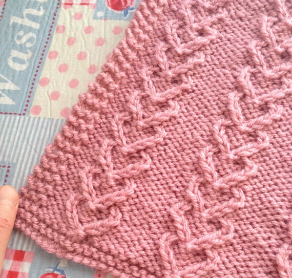 Baby Knitting Pattern Heart Baby Blanket Cable Pram Instant Download PDF Etsy Canada