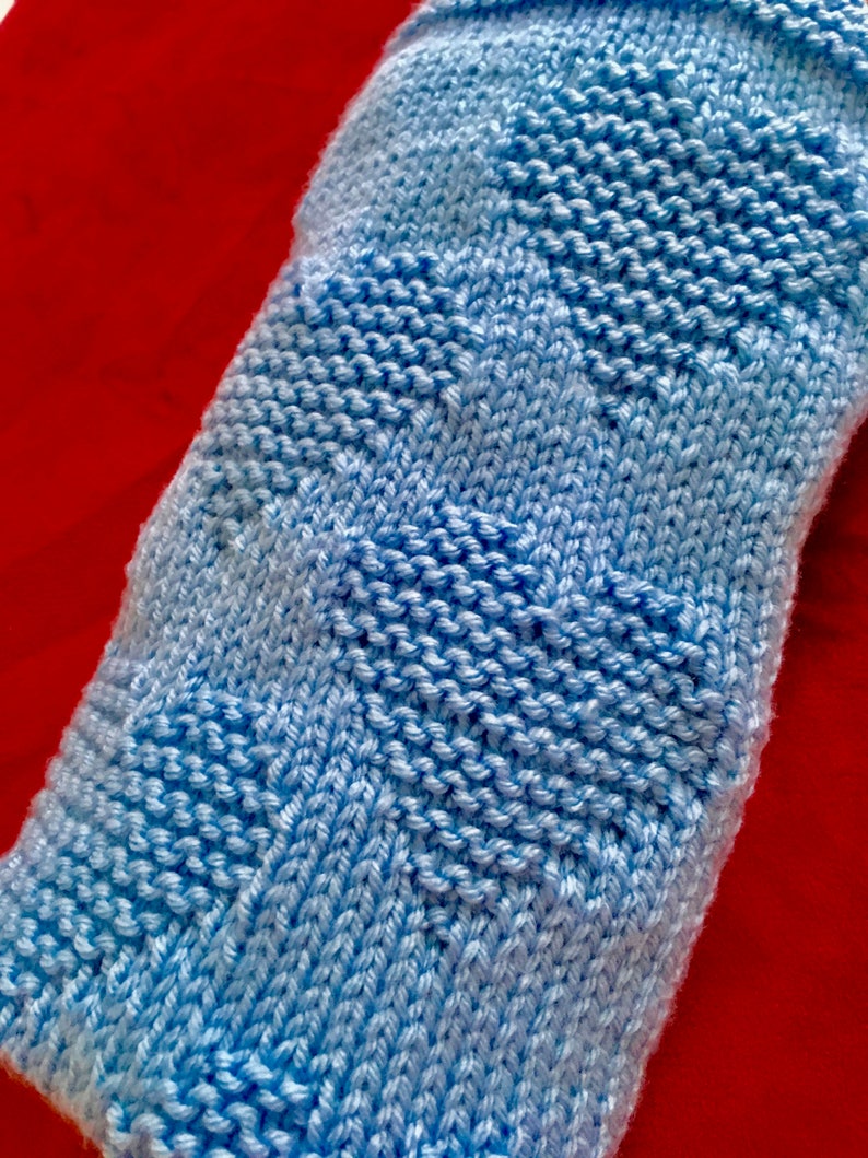 Knitting Pattern Baby Blanket Lots of Love Heart PDF Etsy