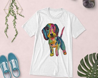 Colorful Watercolor Beagle T-Shirt