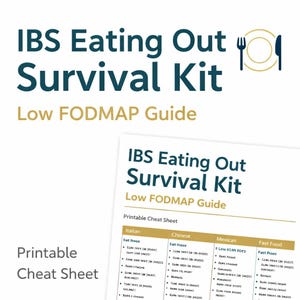 IBS Eating Out Survival Kit (Low FODMAP Guide & Cheat Sheet)