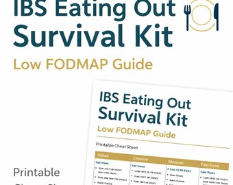 Kit di sopravvivenza per mangiare fuori casa in caso di sindrome dell'intestino irritabile (Guida e foglio riassuntivo a basso contenuto di FODMAP)