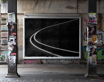 Stampa fotografica minimalista in bianco e nero, arte moderna da parete, fotografia artistica dalla Toscana, decorazione minimalista