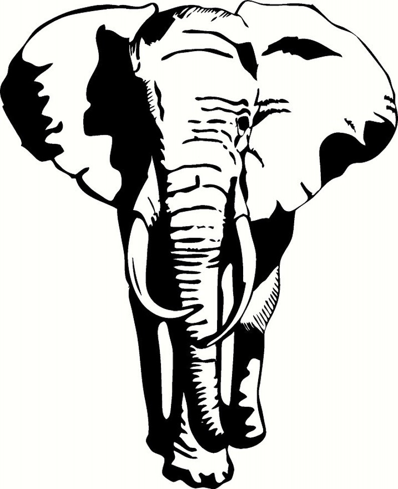 Elephant Vinyl Decal Etsy