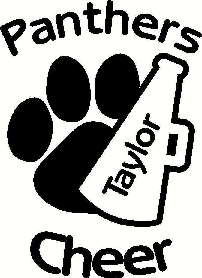 Custom Cheer Megaphone and Paw Vinyl Decal Etsy