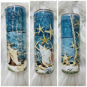 One Custom Sea Shell Sublimated Tumbler