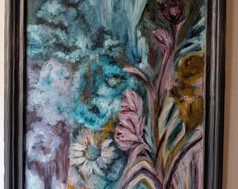 Oil painting, framed, painted by me recently, was exhibited in the Aiete Palace (San Sebastián)
