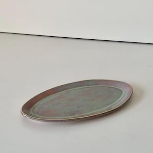 Small Vintage Iridescent Glaze Studio Pottery Ring Trinket Dish
