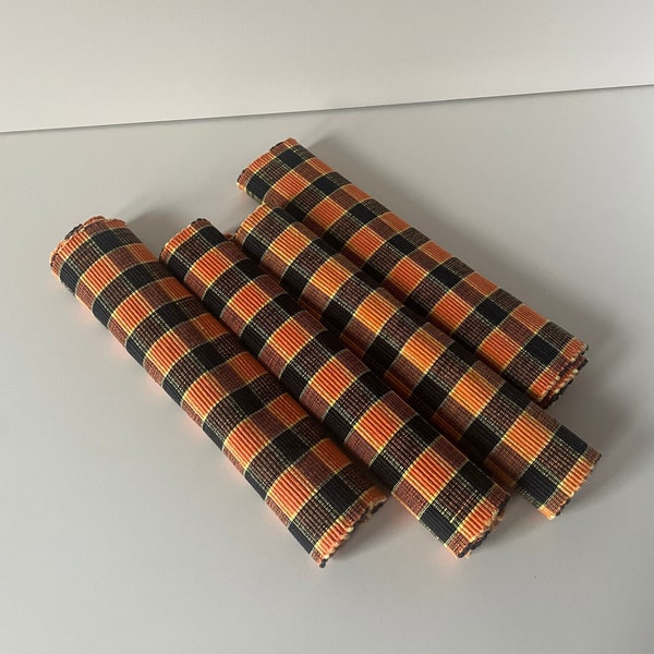 Woven Plaid Placemats Etsy